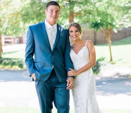  Haleigh Hughes and Nick Mullens tied the wedding knot on July 15, 2017.